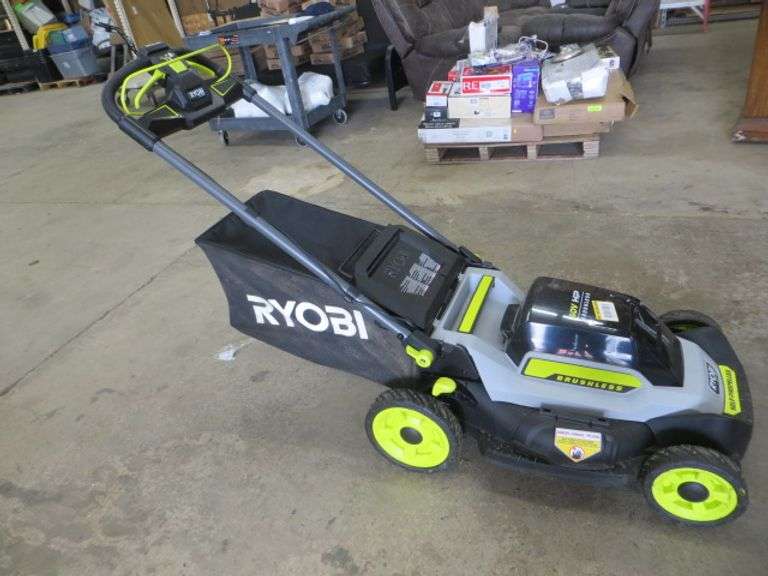 Ryobi Electric Lawn Mower 40V 20" Lambrecht Auction, Inc.