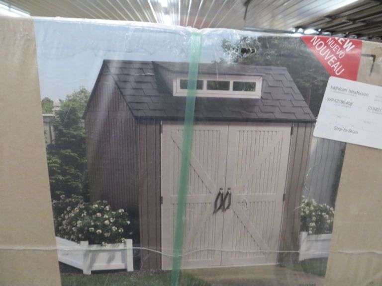 Rubbermaid 7ft x 7ft Storage Shed- Unassembled - Lambrecht Auction, Inc.