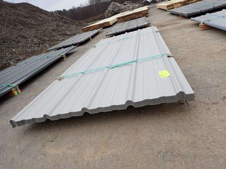 Gray Corrugated Metal Panel 3'x8' Lambrecht Auction, Inc.