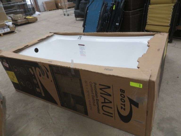 Maui 60" Porcelain Enamel Tub See Details Lambrecht Auction, Inc.