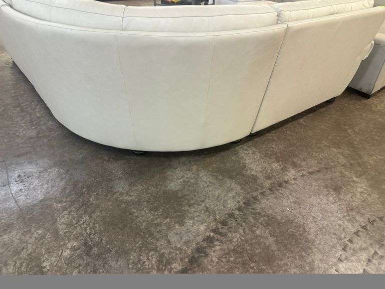 Abbyson Austin Leather Sectional With Ottoman Lambrecht Auction, Inc.