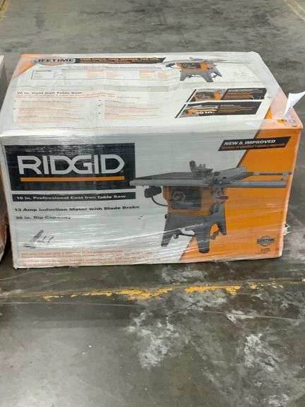 R 4520 Ridgid Cast Iron Table Saw 10” - Langham Auctioneers