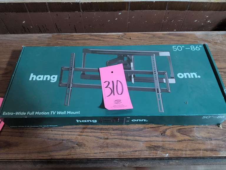 Onn. 50"86" extra wide full motion tv wall mount Lindsay Auctions