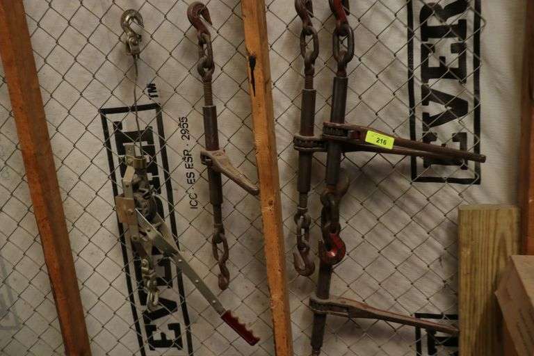 CHAIN BINDERS AND COME ALONG Lawler Auction Company