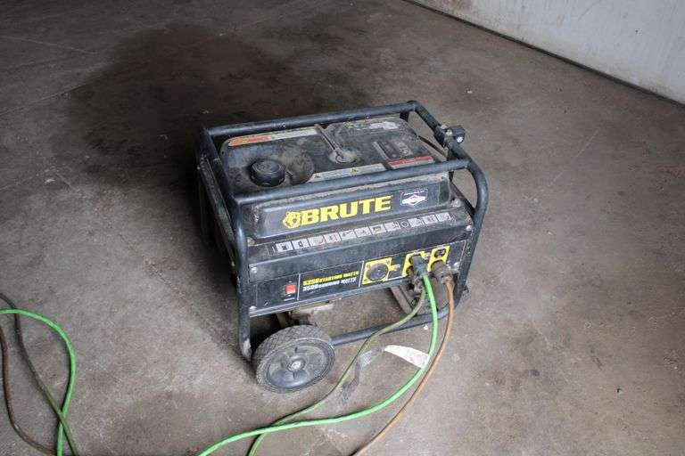 Brute 3500 Watt Generator Lawler Auction Company