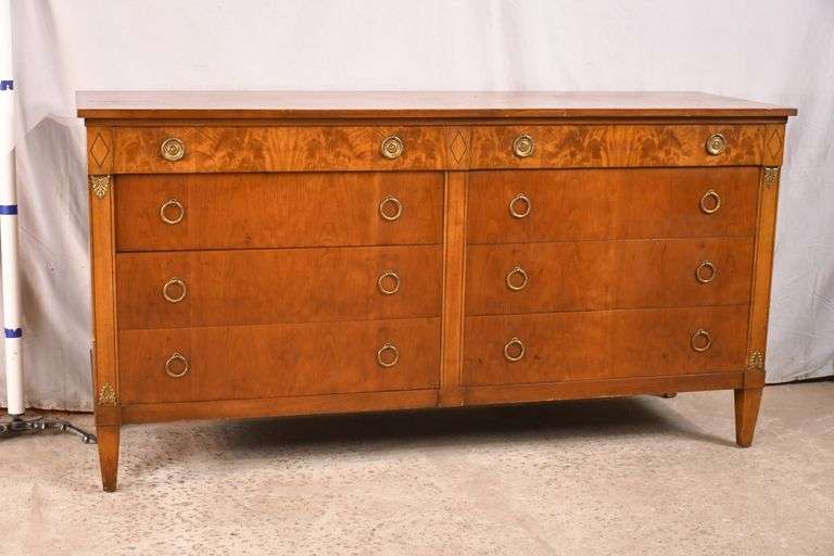 Charak cherry 8 drawer double dresser; 748605 R.H. Lee & Co. Auctioneers