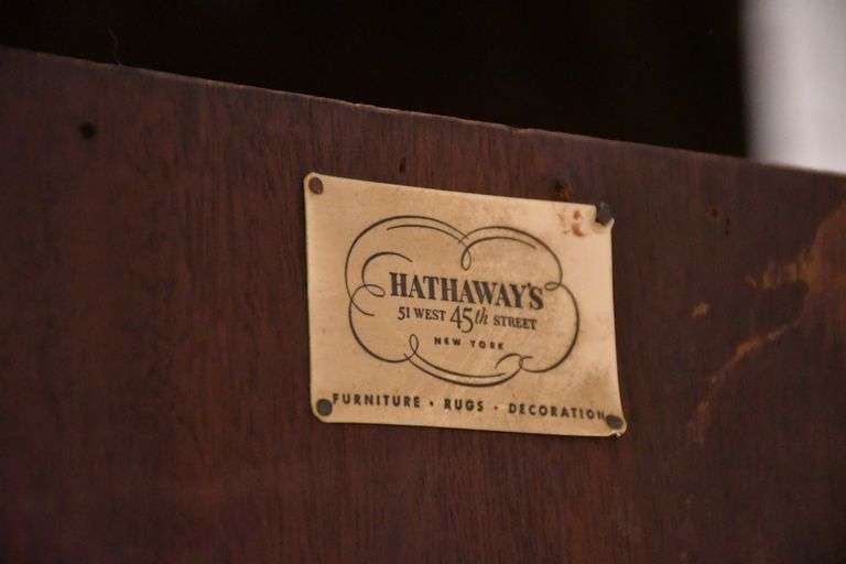 Hathaway's mahogany corner with individual glass pane doors; 212134 R.H. Lee & Co