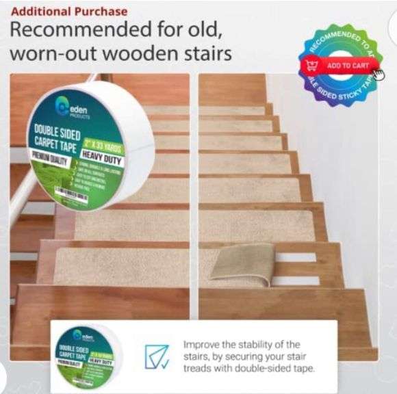 Carpet Stair Treads 30”x8” Latte 15ct Lexington Online Auction