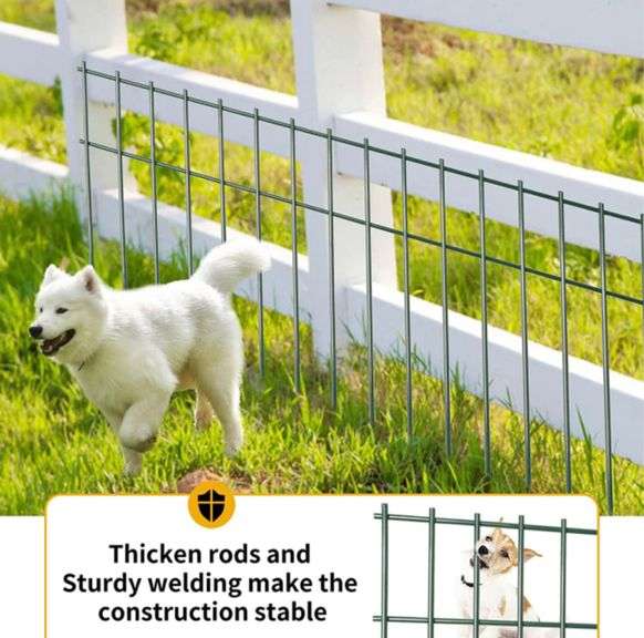 No Dig Animal Barrier Fence 10 Pack Green Garden Fences 24'' LengthX15