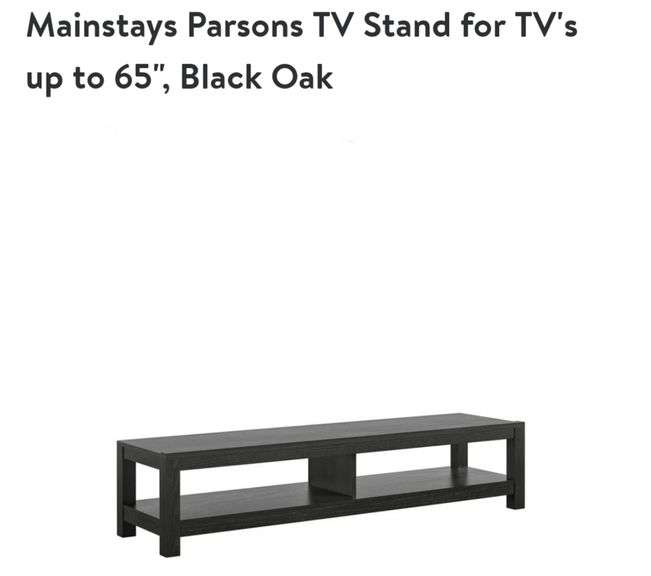 Mainstays Parsons TV Stand Up to 65" Lexington Online Auction