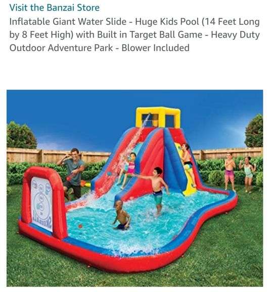 Banzai Inflatable Skee Ball Splash Water Park Lexington Online Auction