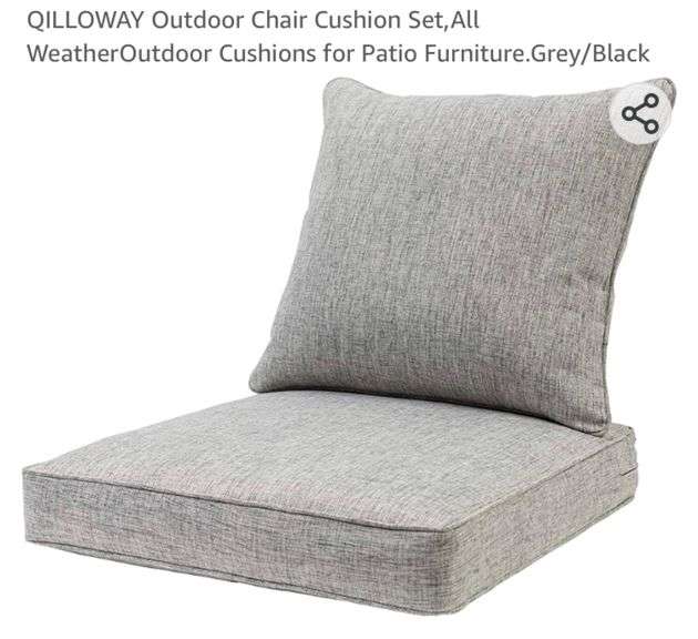 QILLOWAY Outdoor Chair Cushion Set,All WeatherOutdoor Cushions for