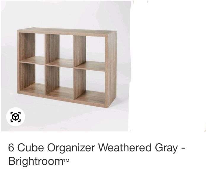 Brightroom 6 Cube Shelf Weathered Gray 13" - Lexington Online Auction