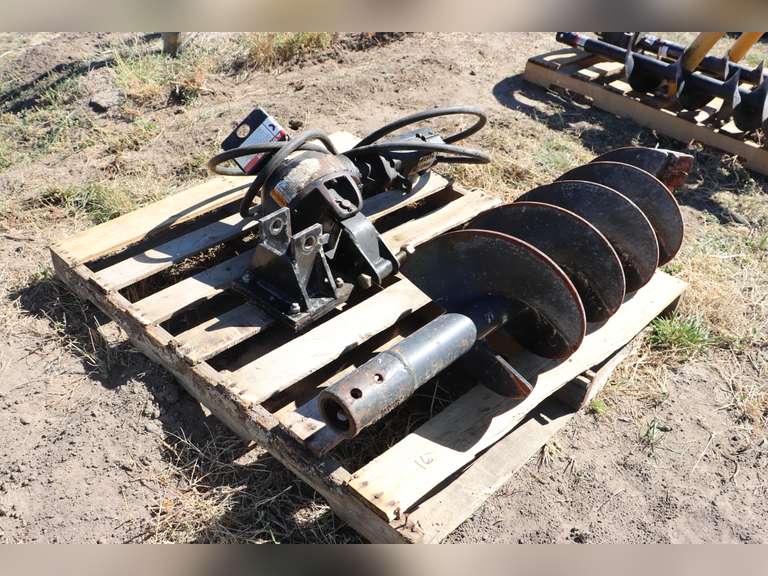 Rhino HYHD loader mounted post hole digger, 12" bit, Adam Marshall