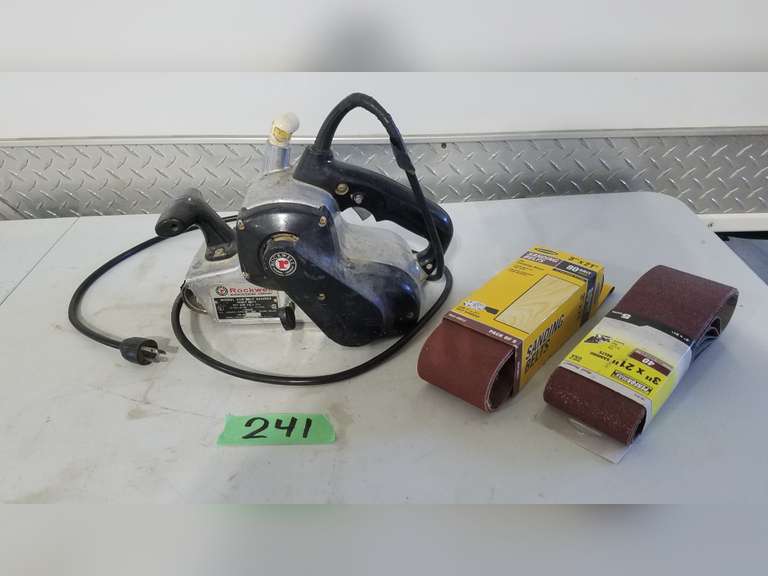Rockwell Heavy Duty Belt Sander and Sanding Belts Adam Marshall Land