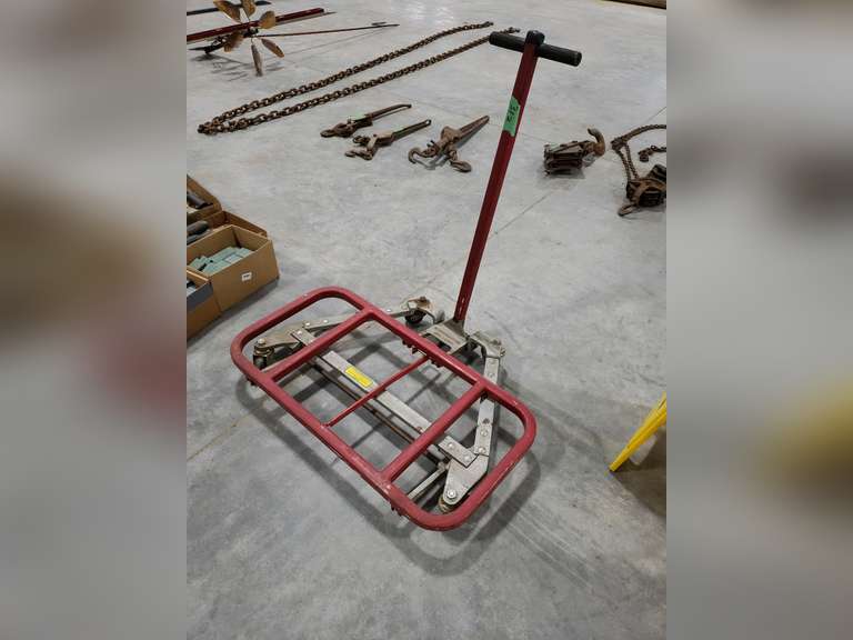 Dolly lift cart Adam Marshall Land & Auction, LLC