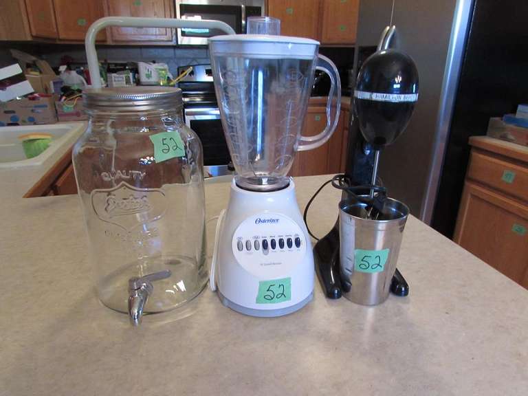 Blender, Malt Machine and Tea Jar Adam Marshall Land & Auction, LLC