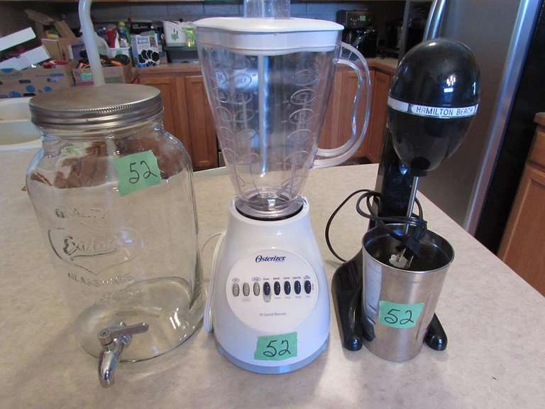 Blender, Malt Machine and Tea Jar Adam Marshall Land & Auction, LLC