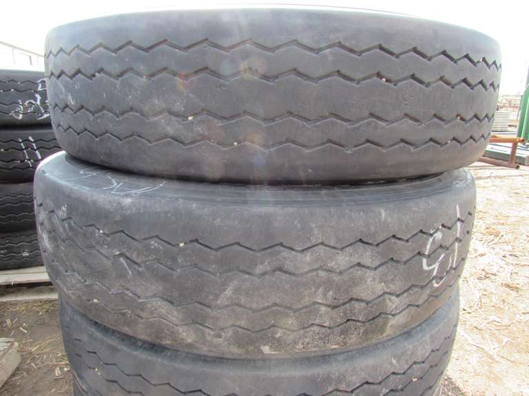 4 Mixed brand 11R22.5 Tires Adam Marshall Land & Auction, LLC