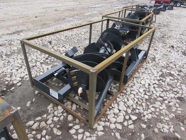 New Wolverine hydraulic auger with 12" & 18" bits for skid steer Adam