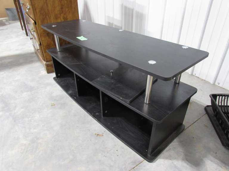 Black tv stand 48"x 16"x 21" Adam Marshall Land & Auction, LLC