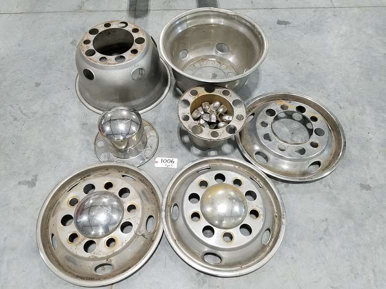 (2) Sets 22.5" Truck Hub Caps Adam Marshall Land & Auction, LLC