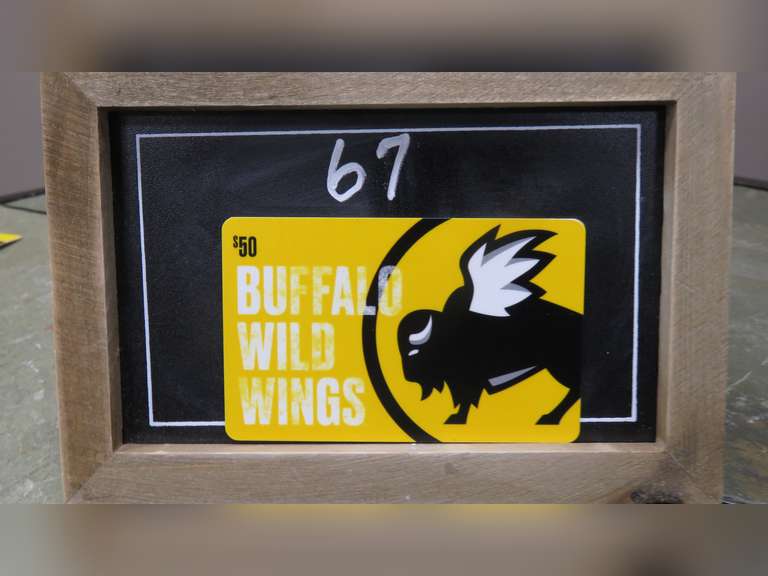 50 Buffalo Wild Wings Gift Card Adam Marshall Land & Auction, LLC