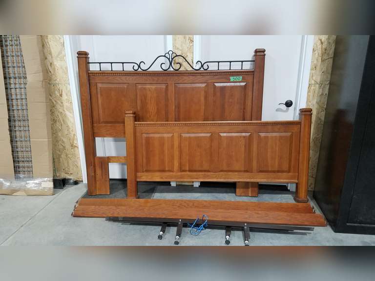 Queen Size Wooden Headboard, Footboard, Rails and Supports Adam