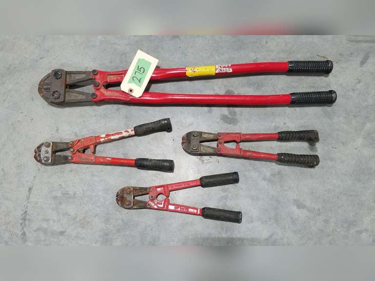 (4) Assorted Bolt Cutters Adam Marshall Land & Auction, LLC