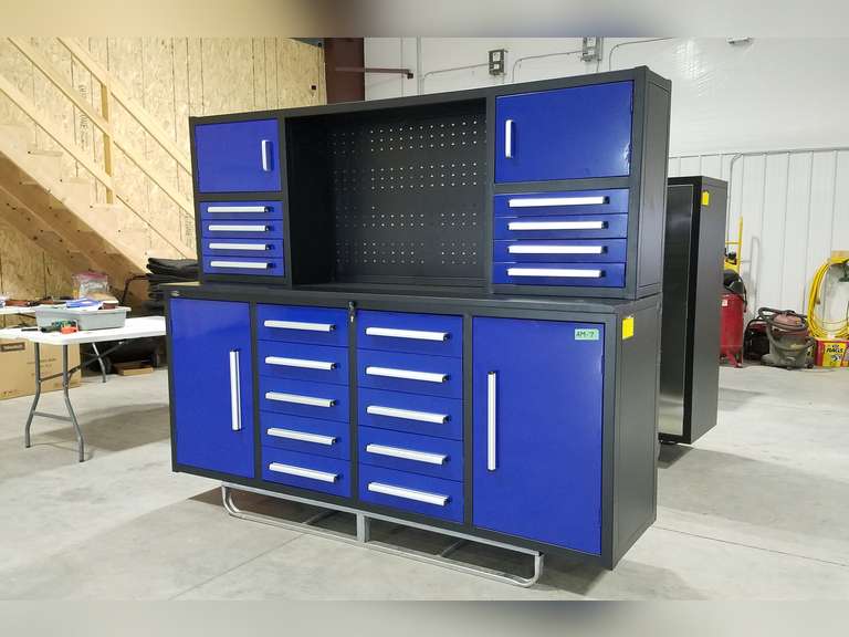 Unused Steelman Tool Box 7FT with Top Blue Adam Marshall Land