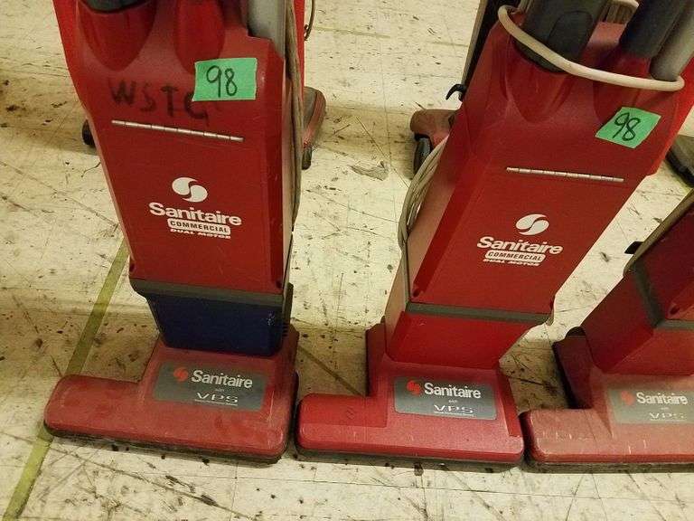 (3) Sanitaire commercial vacuums Adam Marshall Land & Auction, LLC
