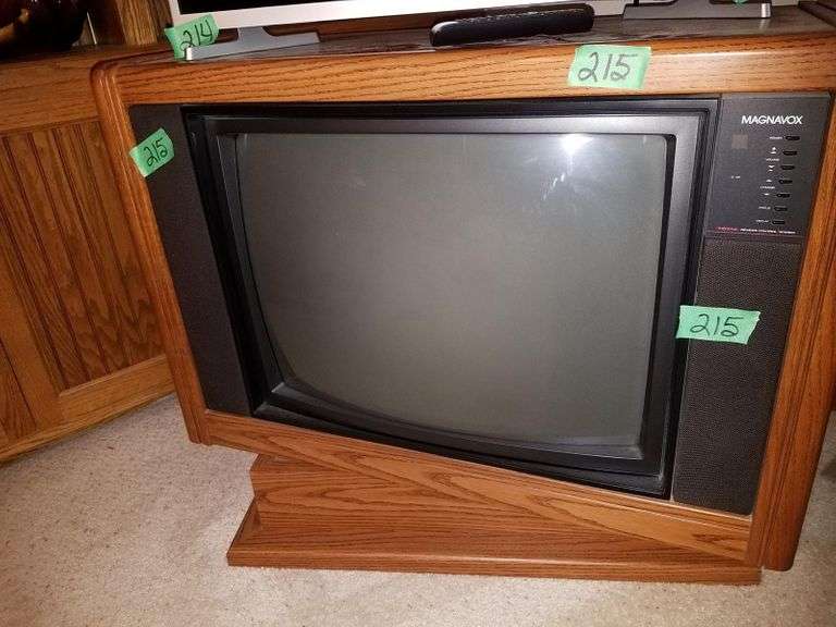Old Magnavox TV 24 Inch on Swival Base Adam Marshall Land & Auction, LLC