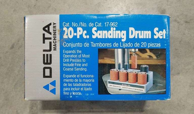 Delta Sanding Drum Set (20 Pc), Assorted Wilton Spindle Sander Sleeve