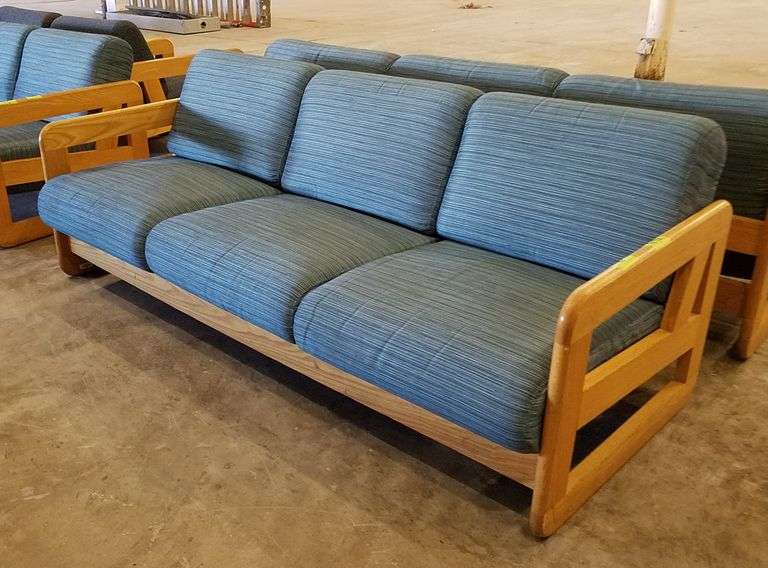 Fabric Cushion/Wood Frame Sofa 76"W Adam Marshall Land & Auction, LLC