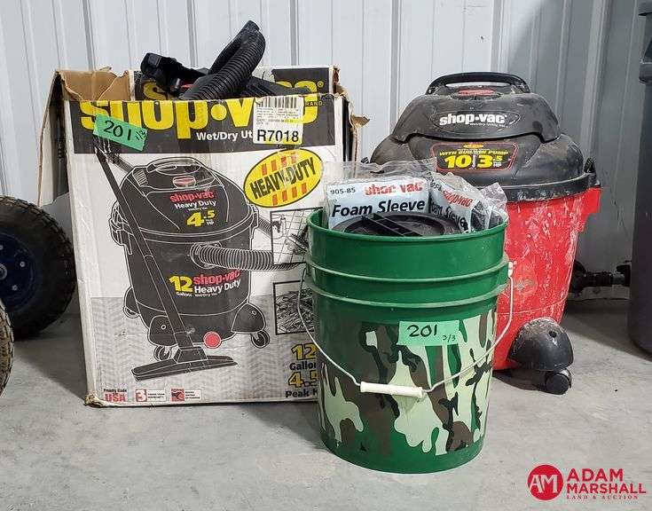 Shop-Vacs - 4.5 HP/12 Gallon W/Attachments, 3.5 HP/10 Gal W/NO Hose Or