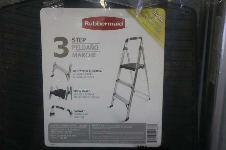 Rubbermaid 3 Step Ladder Matthews Auctioneers