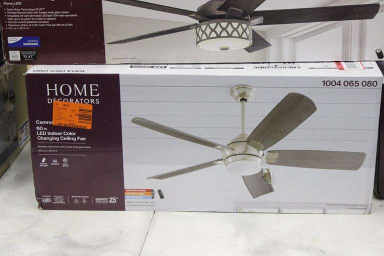Camrose 60In LED Color Changing Ceiling Fan Matthews Auctioneers