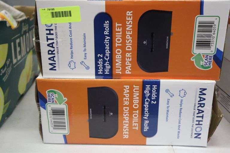 (2) Marathon jumbo toilet paper dispenser Matthews Auctioneers
