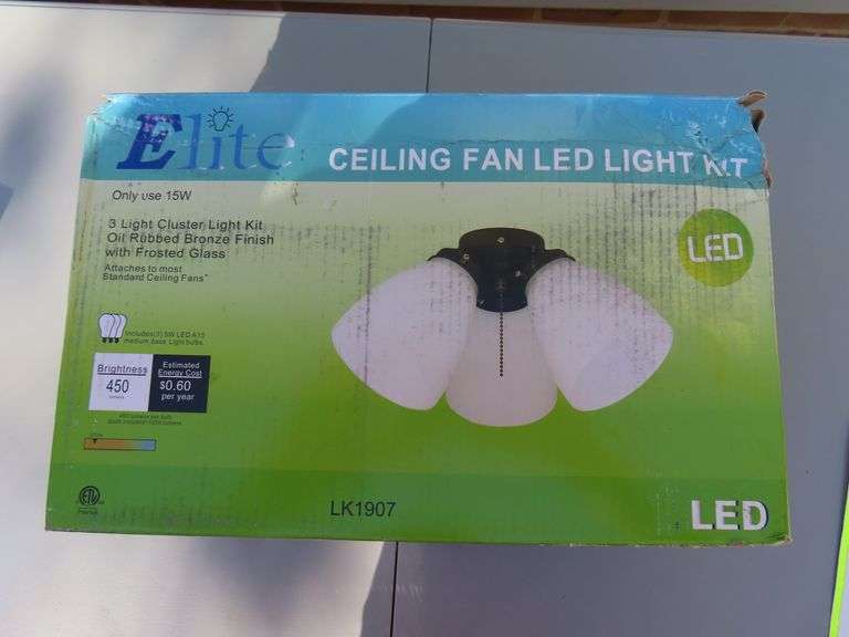 Elite CEILING FAN LED LIGHT KIT Matthews Auctioneers