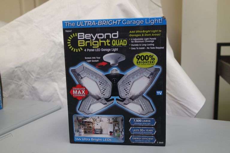 BEYOND BRIGHT 4 PANEL LED GARAGE LIGHT Matthews Auctioneers