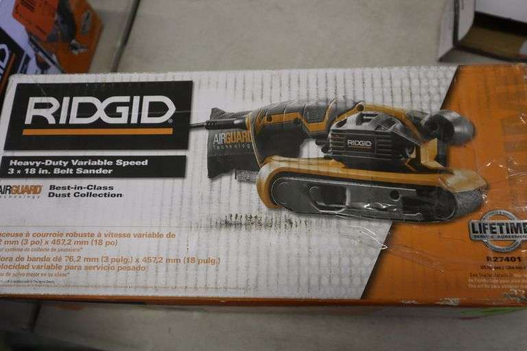 Ridgid Heavy Duty Variable Speed 3x12" Belt Sander Has been used