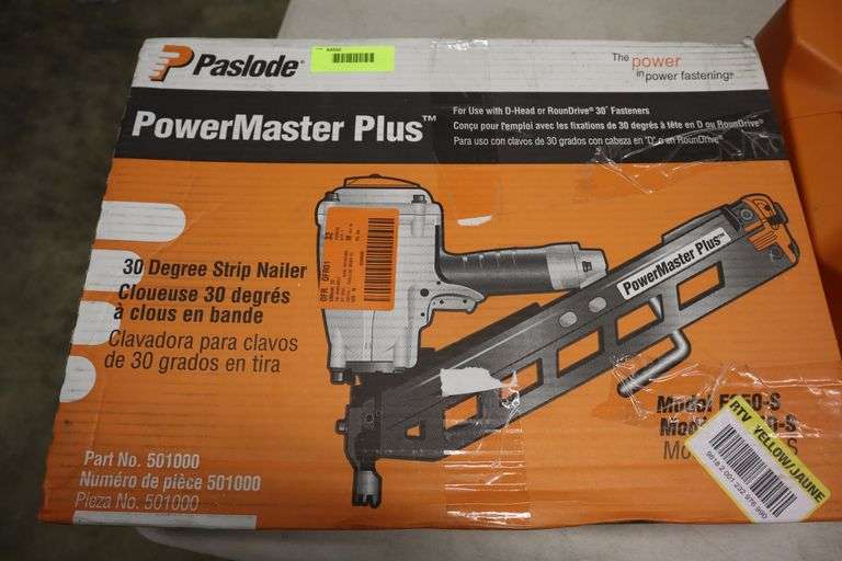Paslode PowerMaster Plus 30 degree strip nailer Matthews Auctioneers