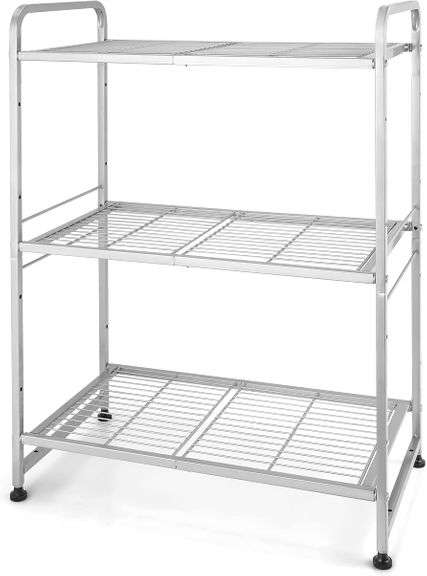 3 Tier Metal Shelving Unit - Matthews Auctioneers