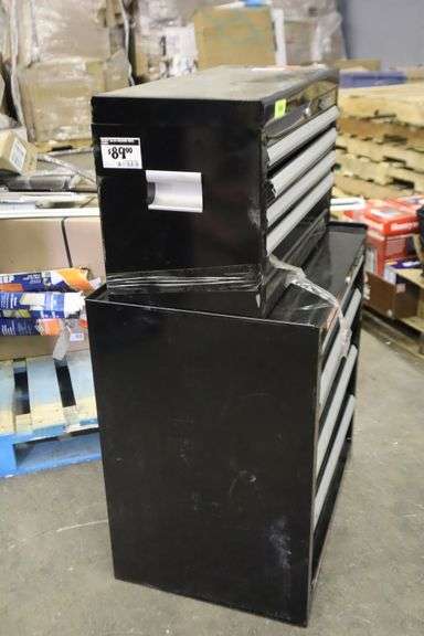 Husky 4 drawer tool chest and 4 drawer rolling cabinet - Read