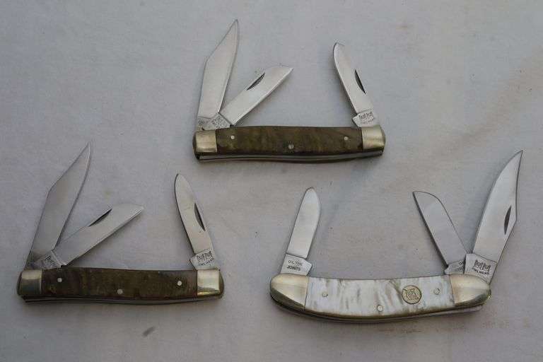 (3) Owl Head Pocket Knives Made in Germany Matthews Auctioneers