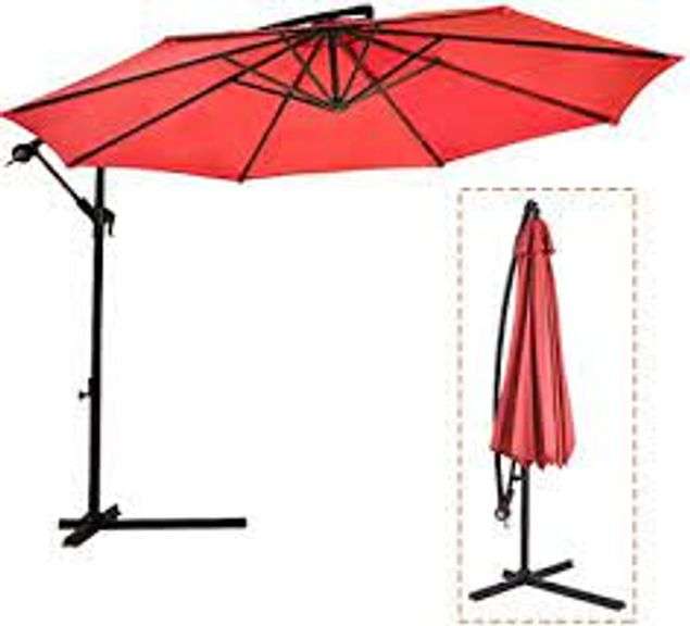 10' Offset Hanging Umbrella Matthews Auctioneers