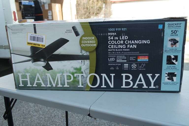 hampton bay Mena 54 in. White Color Changing Integrated LED Indoor