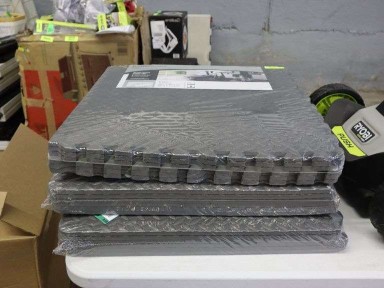 (3) TrafficMaster gym interlocking flooring Matthews Auctioneers