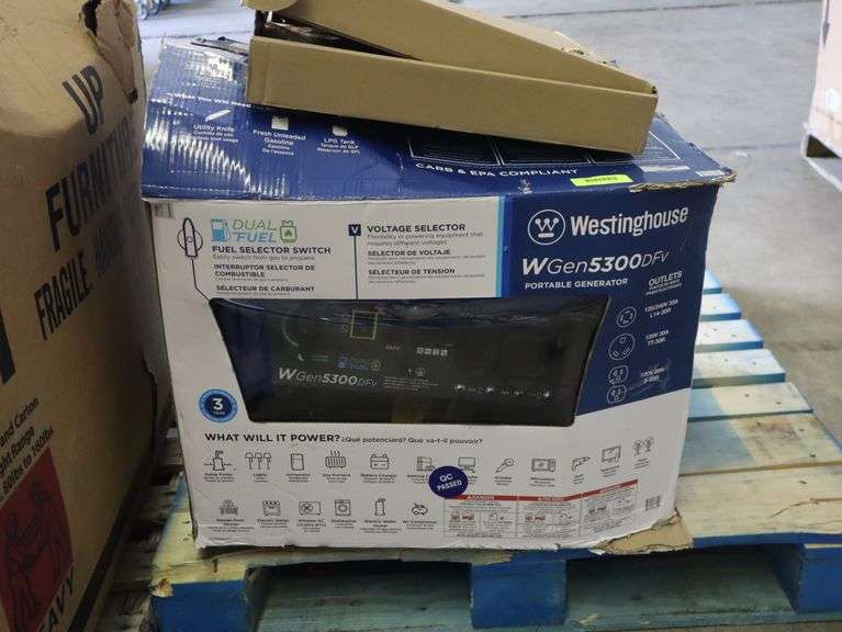 Westinghouse Wgen5300DFv Generator dual fuel - Matthews Auctioneers