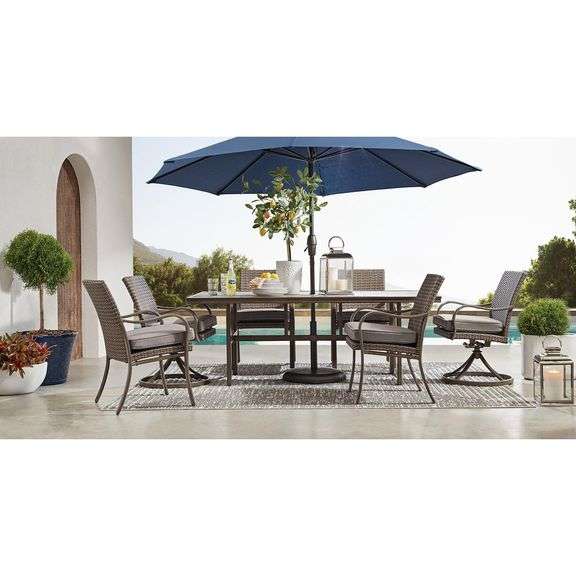 Member's Mark Agio Newcastle 7Piece Rectangular Patio Dining Set
